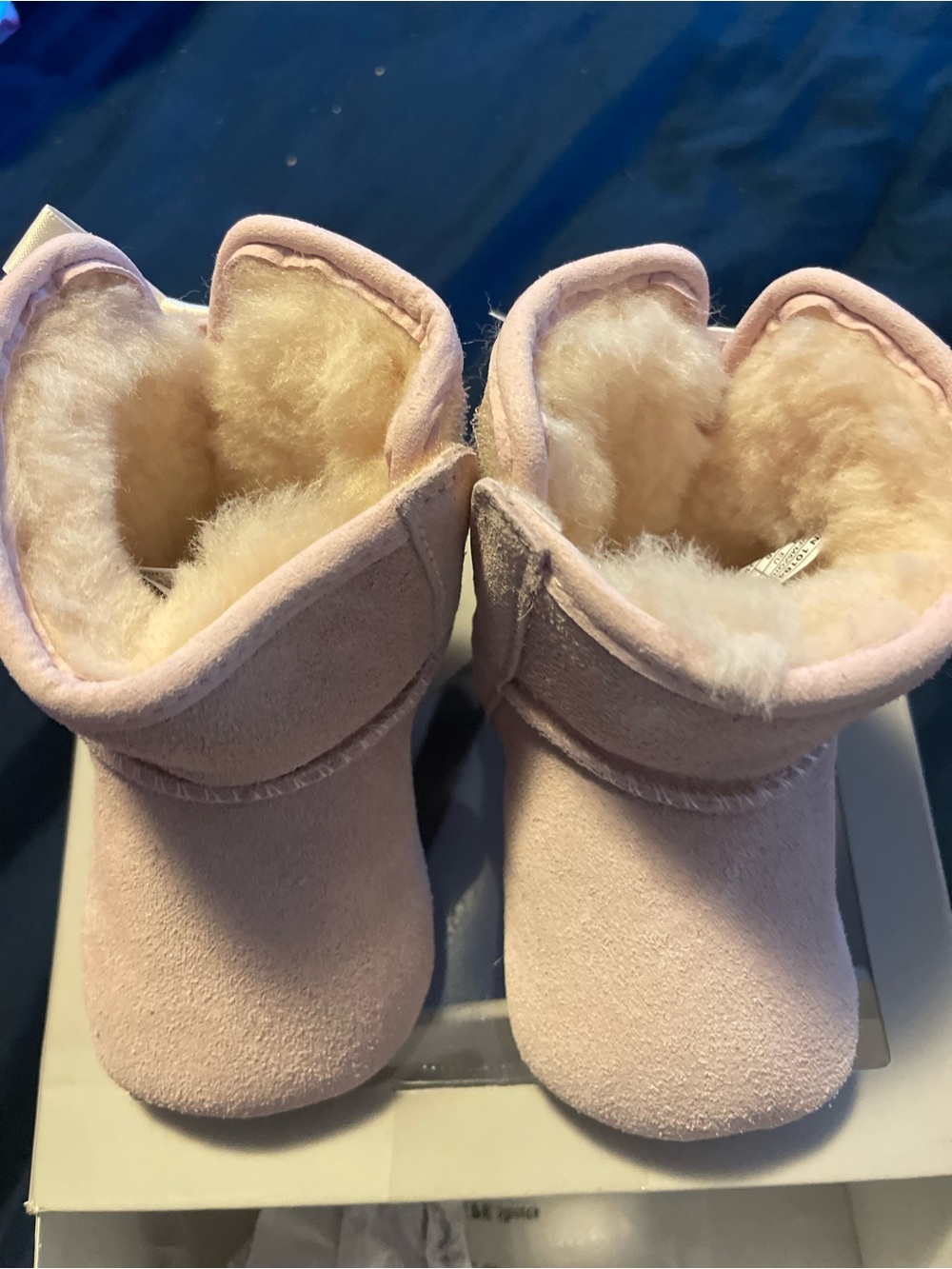 UGG Baby Soft Pink Suede Booties - Picture 2 of 5
